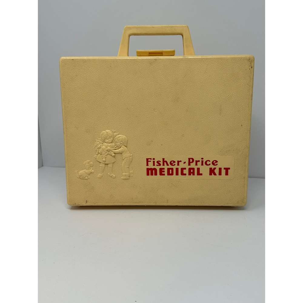 Vintage‎ 1977 Fisher-Price Medical Kit 936 Toy Doctor Set with Case Made in USA